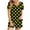 Yellow, variant on Fashion 2 Piece Outfits for Women Polka Casual Home Two-piece V-neck Top With Pocket Shorts Set