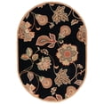 thumbnail image 2 of Safavieh Chelsea Desi Bordered Area Rug, Black/Orange, 4'6" x 6'6" Oval, 2 of 11