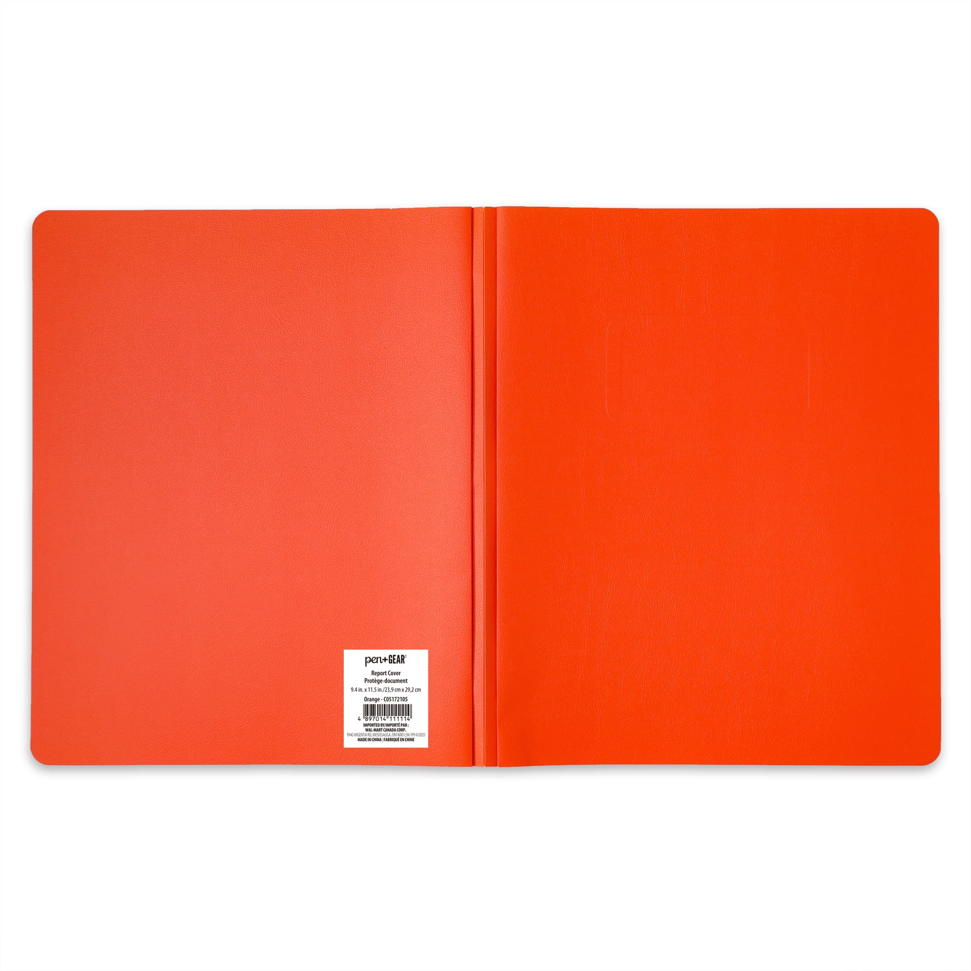 PEN+GEAR ORANGE REPORT COVER, 9.4" x 11.5", ORANGE