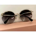 thumbnail image 4 of Miu Miu SMU52T Round Black Sunglasses NIB 60MM $550 #39, 4 of 6