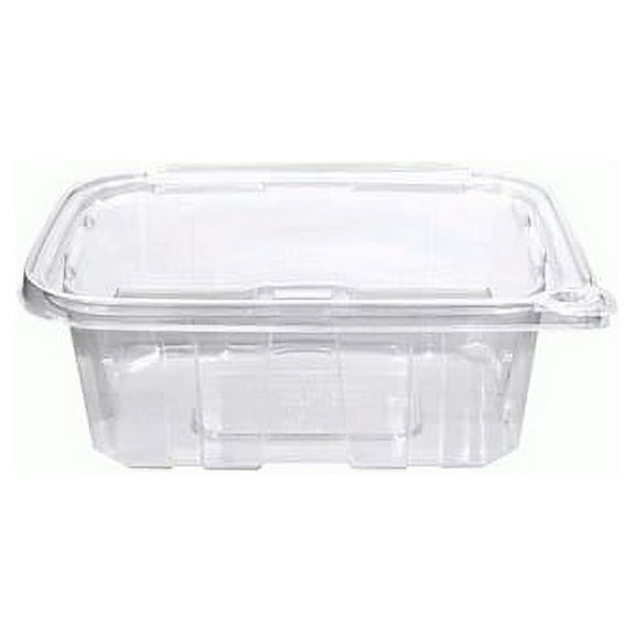 Eatery Essentials 32 oz RPET Hinged Lid Tamper Evident Container, Clear | 200/Case