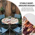 thumbnail image 2 of Grey Pumpkins Fall Round Tablecloth for 55-60 Inch Tables, Fitted Table Cover with Elastic Edge, Botanical Thanksgiving Floral Waterproof Outdoor Table Cloth Protector for Patio Garden Dinner Picnic, 2 of 9