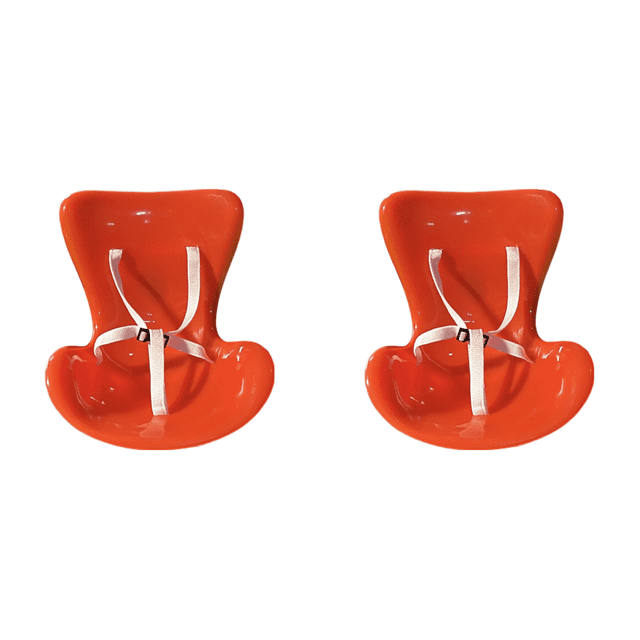 Asiento de Seguridad para Muñeca Likrtyny Coche Muñeca Labubu Kawaii Adorno Dibujos Animados naranja