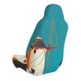 thumbnail image 2 of Wukai Colorful Greek Windmills Full Set Car Seat Covers with Soft Padding Universal Auto Front Seats Protector and Cushion Mat, 2 of 5