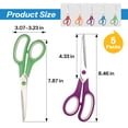 thumbnail image 4 of AGCAN 5 Pack Scissors All Purpose, 8" Sharp Blades Scissors for Office with Comfort Grip Handles, Multicolor Scissors All Purpose Heavy Duty For Home, Sewing, and Crafts, 4 of 8