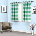 thumbnail image 4 of Efavormart 2 Panels White/Mint Cabana Stripe Thermal Insulated Blackout Curtains With Chrome Grommet Window Treatment  52"x64", 4 of 11