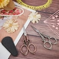 thumbnail image 4 of 2Pcs 2 Colors Embroidery Sewing Scissors Detail Shears Vintage Tip Scissor Stainless Steel Scissors for Cutting Fabric Craft Knitting Threading Needlework Artwork Handicraft DIY Tool, 4 of 8
