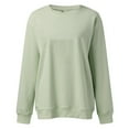 thumbnail image 4 of Vedolay Sweatshirt for Women Plus Size Pullover Top with Long Sleeves Green,XL, 4 of 5