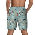 thumbnail image 3 of Sigee Animal Dog Print Mens Swim Trunks with Compression Liner Quick Dry Swim Stretch Beach Shorts with Pockets,S-3XL, 3 of 7
