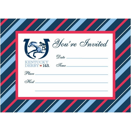 Kentucky Derby 143 8-Pack Party Invitations with Envelopes