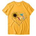 thumbnail image 3 of Pntutb Mujeres Casual Carta Impresión Mangas Cortas O-Cuello Camiseta Suelta Blusa tops Pntutb Pntutb-3579, 3 of 5