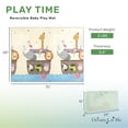 thumbnail image 2 of Dream On Me Play Time Reversible Baby Play Mat Foldable Extra Large Thick Foam Crawling Playmats for Toddlers Waterproof Portable Playmat Yoga/Picnic/Game Mat Indoor/Outdoor, Happy Animals Footprint, 2 of 6