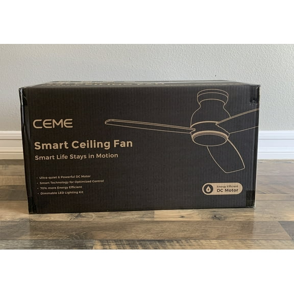 ✅Carro White Smart Ceiling Fan W/Light 48” 3 Blade, CES483QL Alexa/google/siri✔️