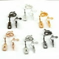 thumbnail image 2 of U8MO 50Pcs Clip On Snap Dangle Earring Hooks Lever Back With Hole Jewelry Findings-Dull Silver Tone, 2 of 9
