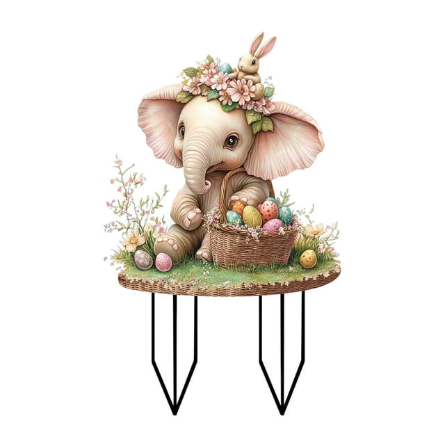 Hearth & Gear Piquet de Jardin Lapin de Pâques Décoration Rétro Lapin de Pâques Œuf de Pâques Logo de Jardin Extérieur Décoration de Pâques Lapin de Pâques Œuf de Pâques Lo Brass Survey