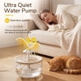 thumbnail image 5 of Skdwakiz 1.5L/51oz Cat Water Fountains for Drinking: Low Noise Automatic Pet Water Dispenser with 2 Water Flow Mode & Anti-Dry Burn - Cute Flower Shape Water Bowl for Cats and Dogs, Clear, 5 of 9