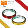 thumbnail image 2 of Washi Prism Tape Set 15mm Wide Holographic Color for Holiday Packaging and Decoration, Red, Gold Tone, 2 of 5