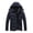 Dark Blue, variant on IYTR Mens Winter Jacket Solid Color Zipper Hooded Neck Long Sleeve Jacket Leisure Thickening Jacket with Pocket Black XXXXXL