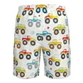 thumbnail image 6 of Kdxio Cartoon Monster Trucks Pattern Mens Casual Shorts - Drawstring Summer Beach Sports Shorts for Men, 6 of 9