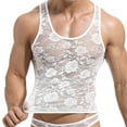 thumbnail image 6 of Hfnxid Men's Boxer Briefs,Men's Solid Color Sexy Tight Fitting Sleeveless Lingerie Tops, 6 of 6