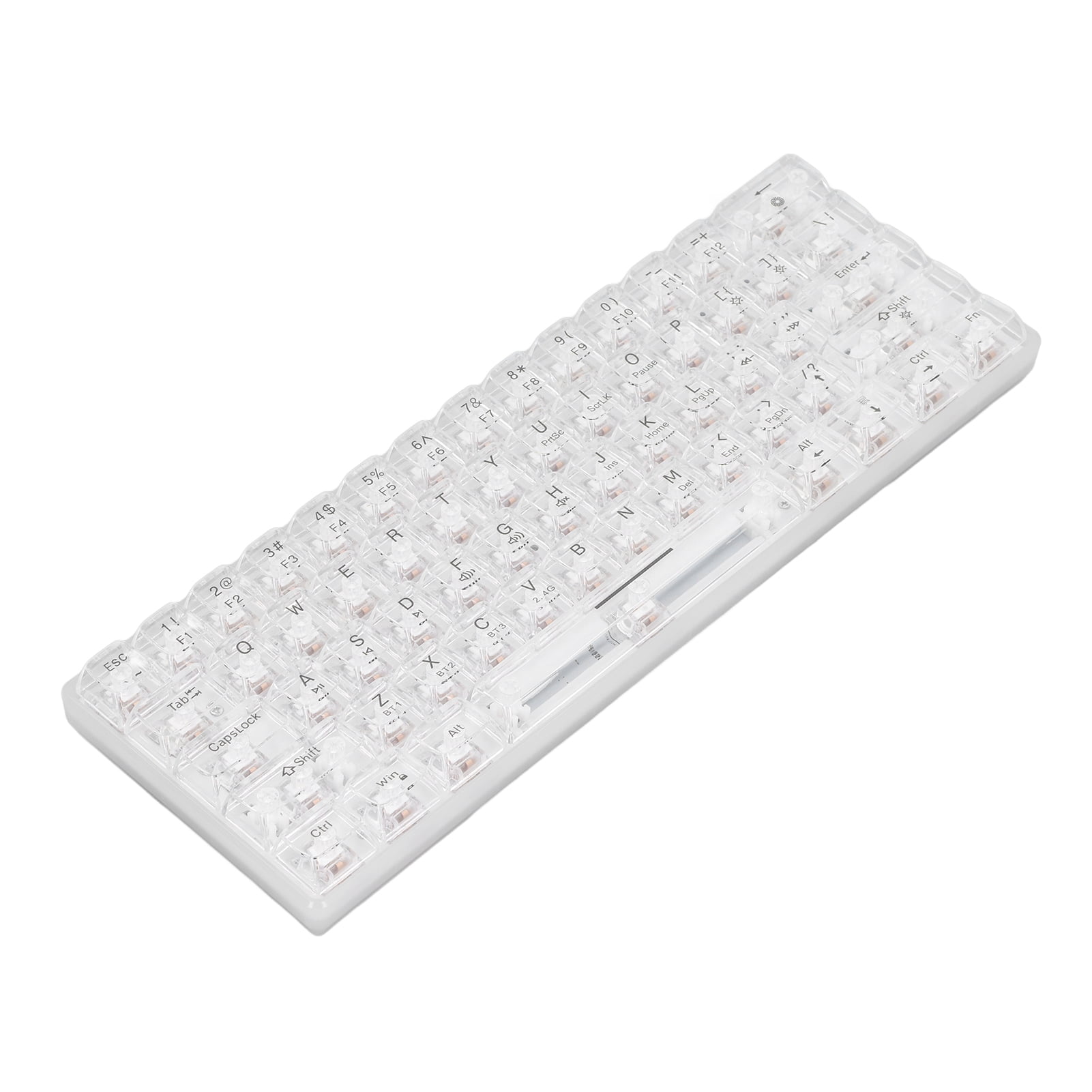 3 Mode RGB Keyboard, 2000mAh Hot Swappable Gasket Mount Mechanical Keyboard Transparent  for Laptop