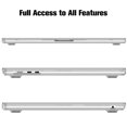 thumbnail image 3 of Fintie Case for MacBook Air 15 Inch A3114 A2941 (2023 2024 Release) - Protective Snap On Hard Shell Cover for MacBook Air 15.3" M2 M3 Chip with Liquid Retina Display and Touch ID, Frost Clear, 3 of 8