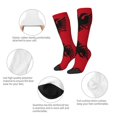 thumbnail image 4 of Women's Knee High Socks Albania Flag Thermal Soft Knee Long Socks, 4 of 7