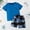 285Blue669, variant on Summer Outfit Sets Boys Coconut Print Short Sleeve Shirt And Shorts Kids O-Neck Fashionable Daily Clothes Sets