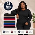 thumbnail image 6 of BILLIONHATS Womens Long ize Long Sleeve Oversized T-Shirts, Cotton Casual Fit Sleeved Tees Tops – Baggy Style Bulk Wholesale Tshirt Packs (12 Pack Dark, Size-4X-Large), 6 of 7