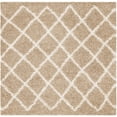 thumbnail image 3 of SAFAVIEH Dallas Jerrie Geometric Shag Runner Rug, Beige/Ivory, 2'3" x 8', 3 of 8
