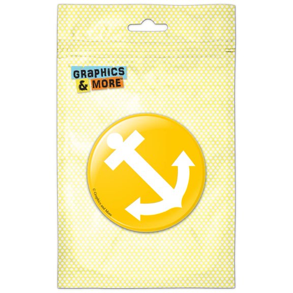 Anchor Boat Sailing Yellow Refrigerator Button Magnet