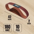 thumbnail image 2 of Cintas abrasivas POWERTEC 424218A 180 Grit 10PK para lijadora 2x42, 2 of 7