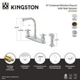 thumbnail image 4 of Kingston FB755DXSP Concord Two-Handle 4-Hole 8" Centerset Kitchen Faucet with Side Sprayer in Oil Rubbed Bronze, 4 of 4