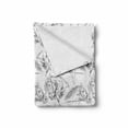 thumbnail image 2 of Horses Soft Flannel Fleece Throw Blanket, Sketch of Mare Monochrome Animal Portrait with Harness Riding the Stallion, Cozy Plush for Indoor and Outdoor Use, 50" x 60", Black White, by Ambesonne, 2 of 6