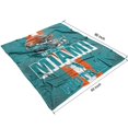 thumbnail image 4 of Cozy Soft Football Themed Fleece Blanket, Warm Football Gifts for Boys/Men/Team, Gifts for Football Players/Lovers, Who Loves Football Throw Blanket 50'' X 60'',Miami, 4 of 4