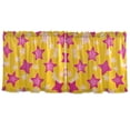 thumbnail image 7 of Yayeee Kitchen Curtains Tier Set of 2 Light Filtering 57"x24" Over Sink Window Panels, Large Pink Stars, 7 of 7