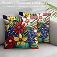 thumbnail image 3 of SHANXI Decor, Linen Pillow Case for ,,Veteran's Day,, Summer Outdoor Red White Blue Decorations 20x20in, 3 of 5