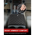 thumbnail image 6 of KBH Center Console Armrest Cover for Ford F150 2004-2014/Expedition 2007-2014, Leather Middle Console Lid Protector for Lincoln Mark LT 2006-2008, Black, 6 of 7