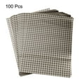 thumbnail image 3 of Uxcell 100 piezas de hojas de papel encerado cuadradas a cuadros 14.96" x 11.02" para papel de hornear sándwich, marrón, 3 of 7
