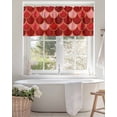 thumbnail image 4 of Red Fish Scales Valances for Windows Ombre Fish Tail Abstract Art Vintage Valance Rod Pocket Light Filtering Short Window Treatments Curtains for Kitchen Bathroom Living Room Bedroom, 42 x 18 Inch, 4 of 7