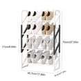 thumbnail image 3 of Qocolhg 4-Tier Shoe Rack Shoe Organizer, Sturdy Shoe Rack for Closet & front Door Entrance Entryway with Spacious Top and Strong Metal Shelves Industrial Style Free Standing Storage Shelves, Black, 3 of 9