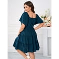 thumbnail image 4 of Minivestido casual SHESTARR con escote en forma de corazón, talla grande, 4 of 7