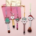 thumbnail image 3 of 5PCS Christmas Makeup Brush Set Cute Portable Mini Cosmetic Brush Makeup Tool, 3 of 6