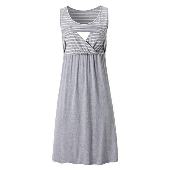Pregnancy Dresses in Clearance Juebong Maternity Nursing Dresses 2024 Short Sleeve/Sleeveless Breastfeeding Dress Deals Summer Casual Pregnancy Dresses Mama Postpartum Clothes Flash Deals