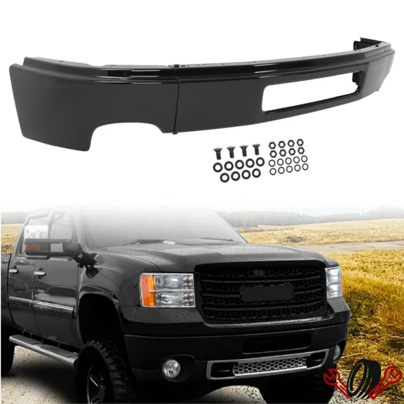 Kojem Bumper Face Bar for 2011-2014 GMC Sierra 2500/3500 HD Black Powder Coated