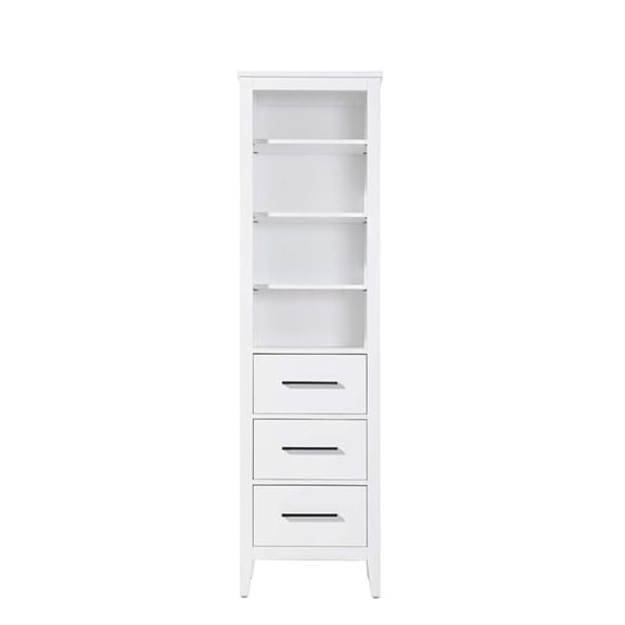 Elegant Kitchen & Bath SC293B20WH 20 in. Millie Open Shelving Bath Storage Cabinet, White