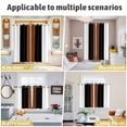 thumbnail image 6 of Brown Black White Kitchen Curtains 84 Inch Length, Contemporary Boho Modern Art Grommet Top Bedroom Living Room Curtains, Light Filtering Cafe Curtain Drapes 2 Panels Set 84''x84'', 6 of 9