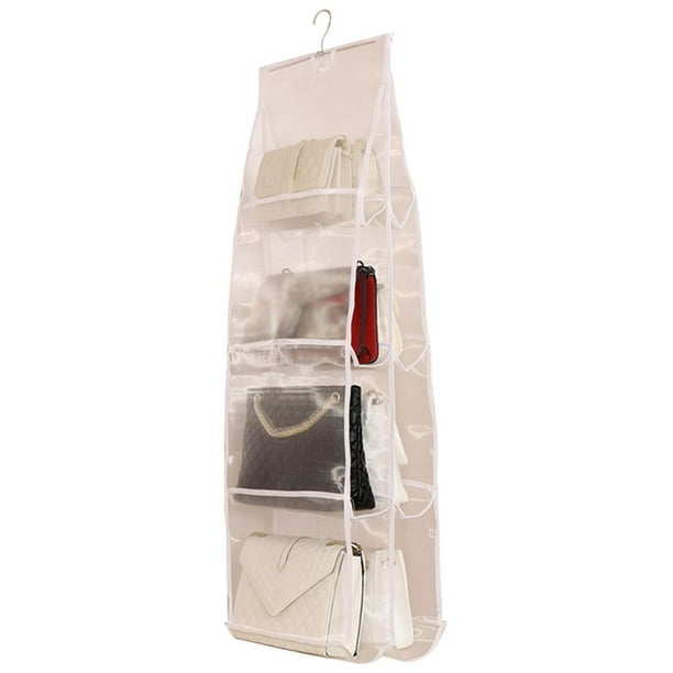 Organizador Bolso para Puerta Armario Almacenamiento Pared (8 Rejillas Blancas)