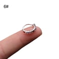 thumbnail image 2 of Jiaroswwei 1Pc Women Multicolor Cubic Zirconia Hoop Nose Ring Huggie Earring Helix Jewelry, 2 of 8