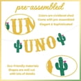 UNO Banner with Green Cactus Cutouts, Mexican Fiesta 1st Birthday Party ...
